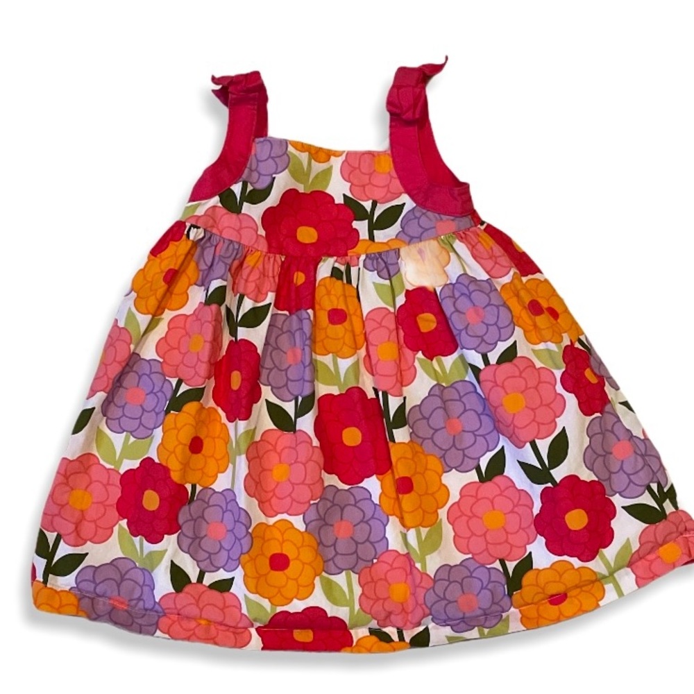 GYMBOREE DRESS GIRLS 12-18 MONTHS FLORAL MULTICOLOR PINK SPRING SUMMER L…